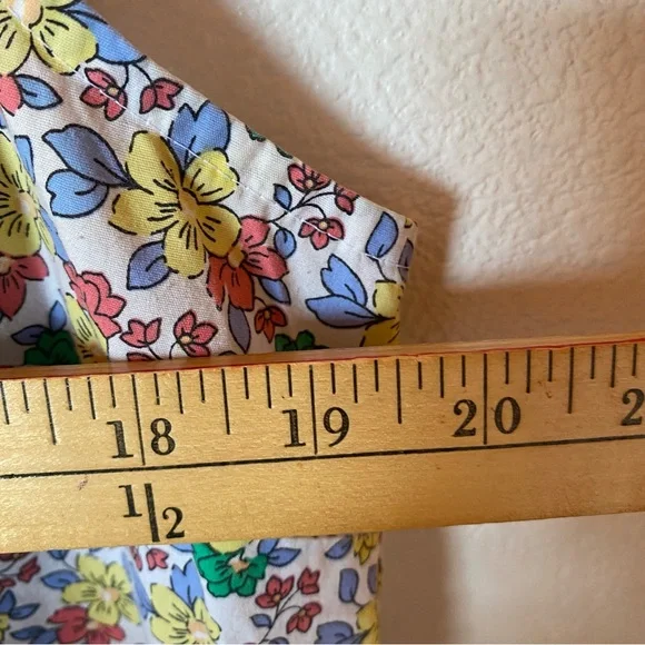 H7 Basic editions shirt Womens L large Floral Sleeveless Button-Up Top - Picture 3 of 7